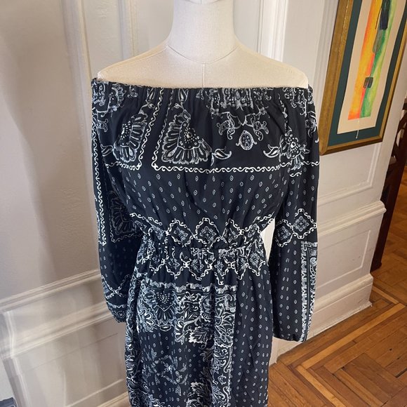 ASOS Festival Midi Dress in Paisley Scarf Print - Print / US 8 - Picture 1 of 7